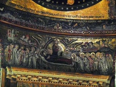 "La Dormition de la Vierge" de Torriti (13e siècle)