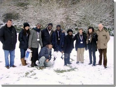 Le groupe sous la neige
