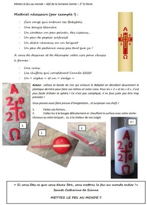 Cierge pascal par Faustine ROUILLARD
